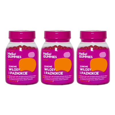 ZDROWE WŁOSY I PAZNOKCIE Żelki z witaminami Hello!Gummies x3