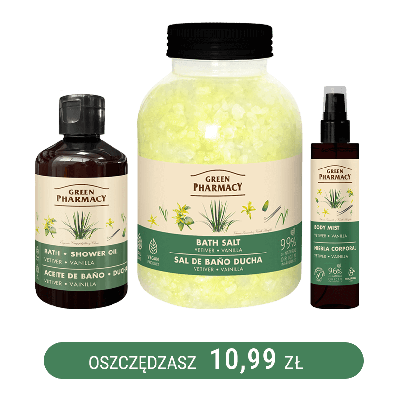 Zestaw do przyjemnej kąpieli o zapachu wetywerii i wanilii