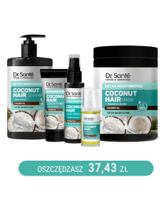 Zestaw do włosów wysuszonych z olejem kokosowym