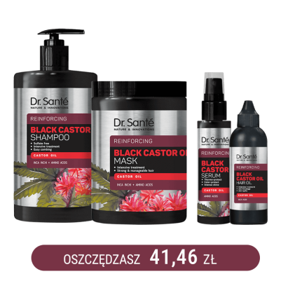 Zestaw XL z olejem rycynowym Zdrowe Włosy Dr. Sante