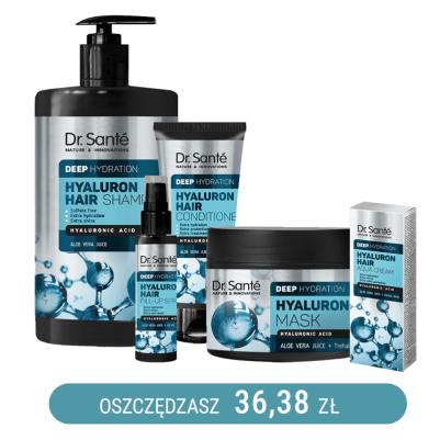 Zestaw intensywnie nawilżający włosy Dr. Sante z kwasem hialuronowym
