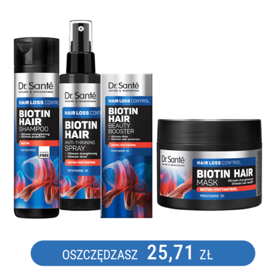 Zestaw wzmacniający włosy Dr. Sante z biotyną