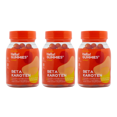BETA KAROTEN Żelki z witaminami Hello!Gummies x3