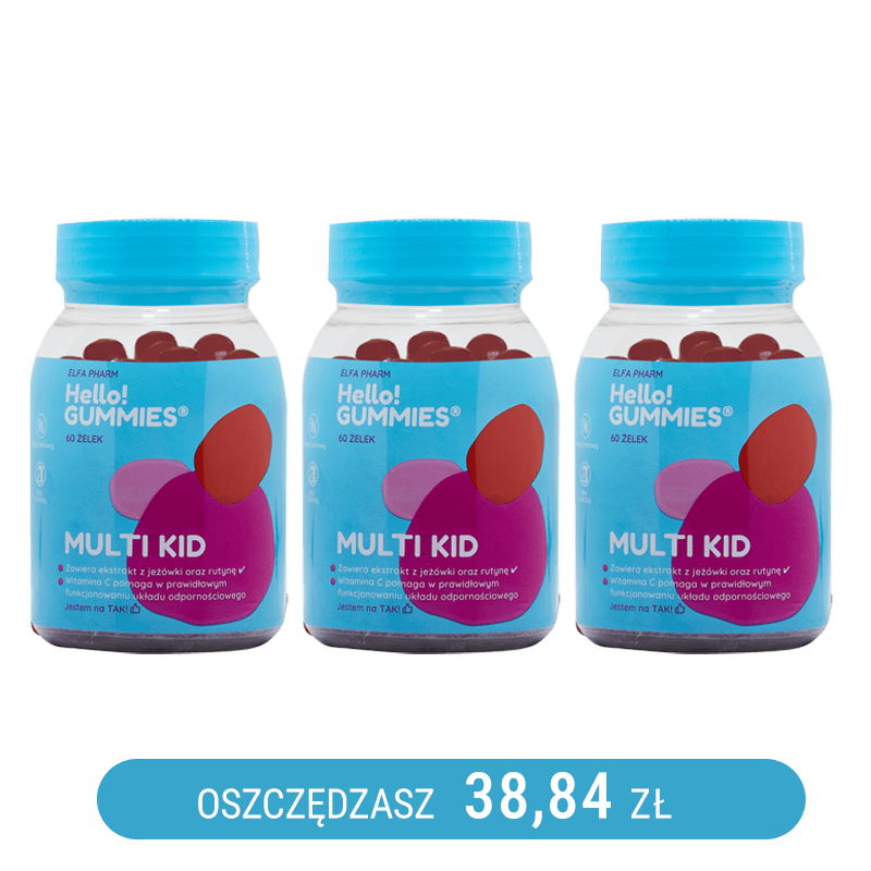 MULTI KID Żelki dla dzieci Hello!Gummies x3