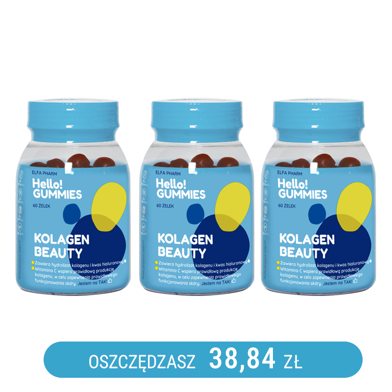 KOLAGEN BEAUTY Żelki z kolagenem i kwasm hialuronowym Hello!Gummies x3