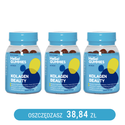KOLAGEN BEAUTY Żelki z kolagenem i kwasm hialuronowym x3