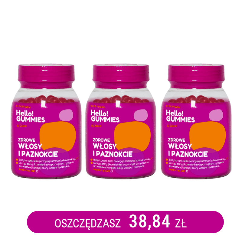 ZDROWE WŁOSY I PAZNOKCIE Żelki z witaminami - 300 g