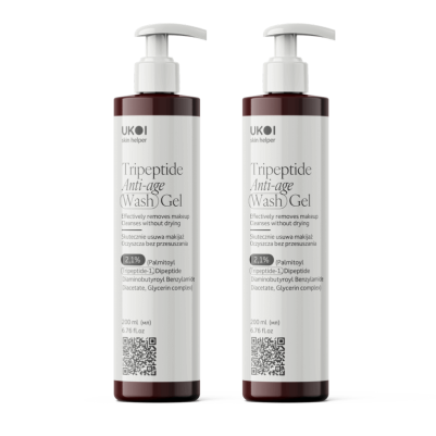 UKOI Żel do Mycia Twarzy Anti-age z tripeptydami x2