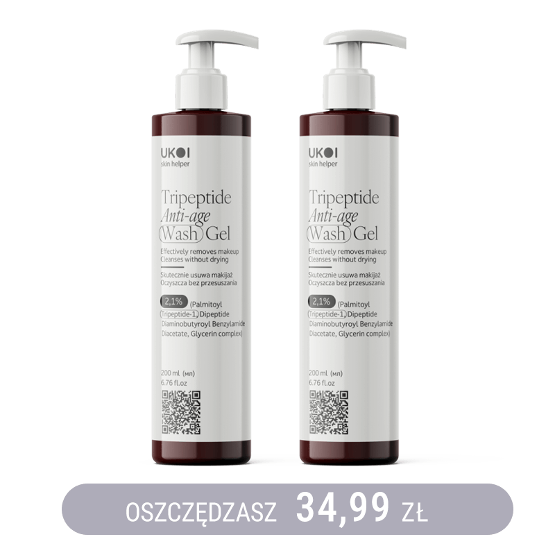 UKOI Żel do Mycia Twarzy Anti-age z tripeptydami x2
