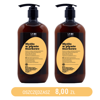 UKOI Mydło w płynie Siarkowe do skóry problematycznej 500m x2