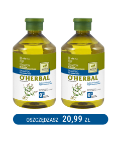 Szampon do włosów przetłuszczających się z ekstraktem z mięty O'Herbal 500ml x2