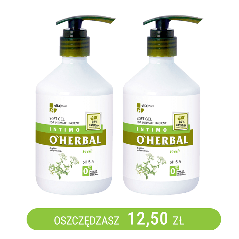 Żel do higieny intymnej z ekstraktem z krwawnika 500ml O'Herbal x2