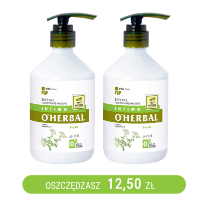 Żel do higieny intymnej z ekstraktem z krwawnika 500ml O'Herbal x2