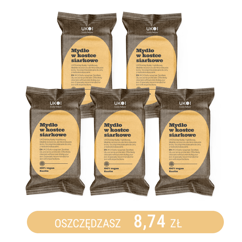 Siarkowe mydło w kostce 100g x5