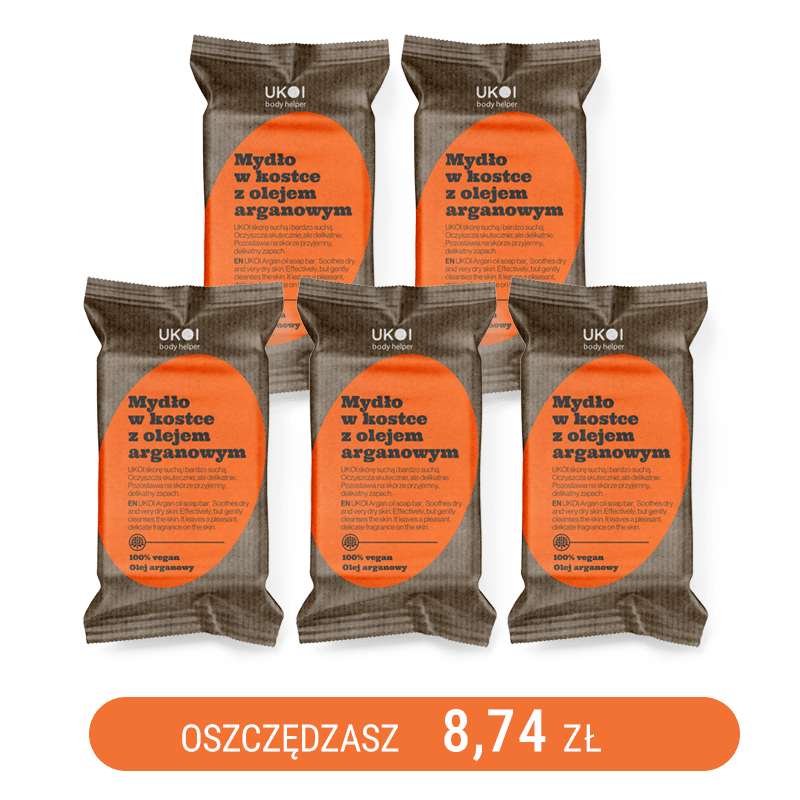 Mydło w kostce z olejem arganowym 100g UKOI x5