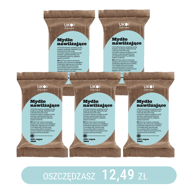 Nawilżające mydło w kostce. UREA - 100g UKOI x5