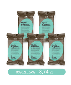 Naturalne mydło w kostce z ekstraktem z aloesu 100g x5