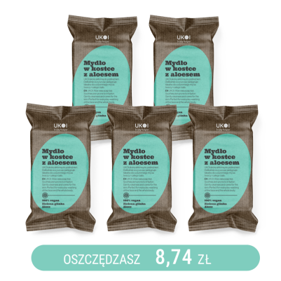 Naturalne mydło w kostce z ekstraktem z aloesu 100g x5