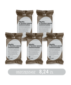 Szare, uniwersalne mydło w kostce 100g UKOI x5