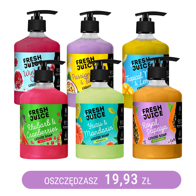 Zestaw testowy mydeł w płynie Fresh Juice