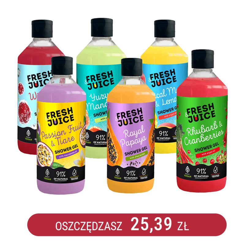 Zestaw testowy żeli pod prysznic Fresh Juice