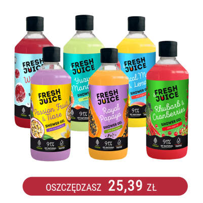 Zestaw testowy żeli pod prysznic Fresh Juice