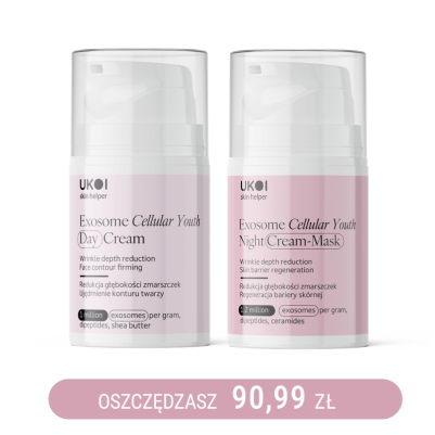 Zestaw kremów do twarzy UKOI z egzosomami
