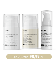 Zestaw kremów do twarzy i pod oczy UKOI z filtratem śluzu ślimaka