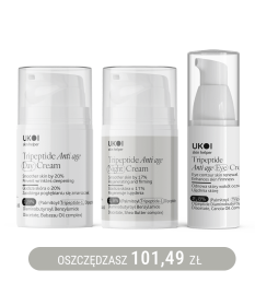 Zestaw kremów do twarzy i pod oczy UKOI z tripeptydami