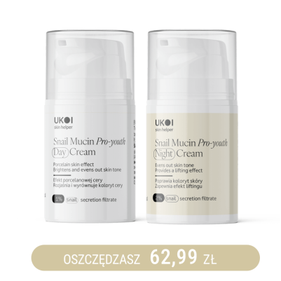 Zestaw kremów do twarzy UKOI z filtratem śluzu ślimaka
