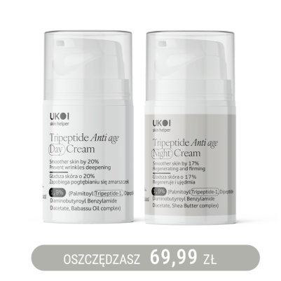 Zestaw kremów do twarzy UKOI z tripeptydami