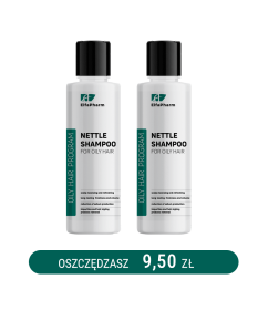 Oily Hair Szampon trychologiczny do włosów przetłuszczających się z pokrzywą Elfa Pharm 200ml x2