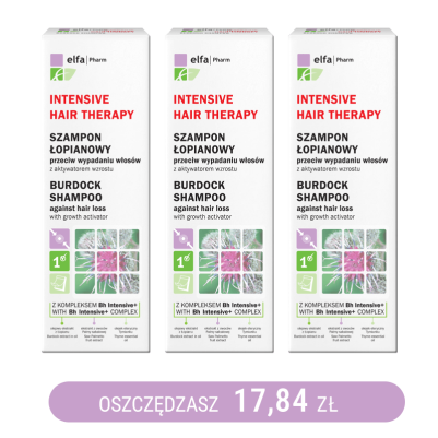 Szampon łopianowy przeciw wypadaniu włosów z aktywatorem wzrostu - 200 m x3