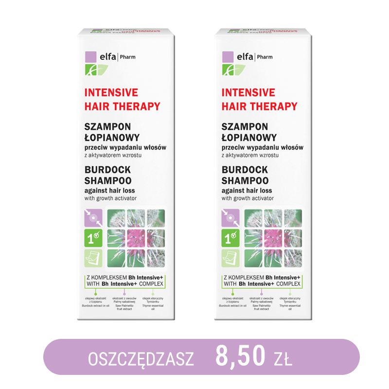 Szampon łopianowy przeciw wypadaniu włosów z aktywatorem wzrostu - 200 ml x2