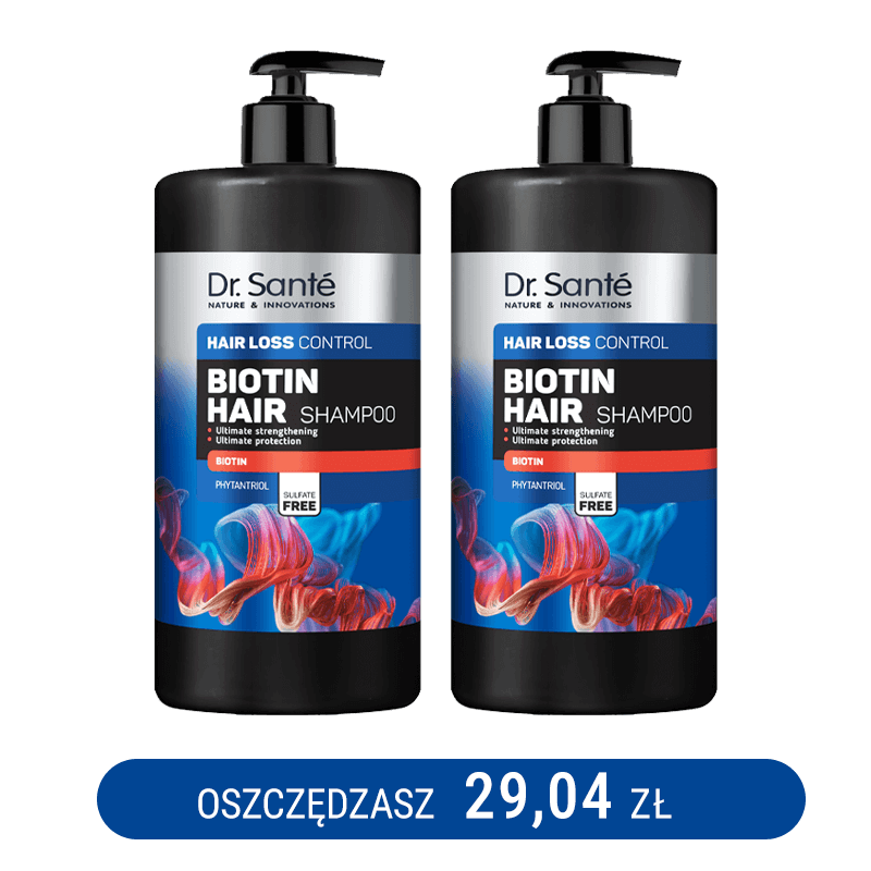 ZESTAW Biotin Hair Szampon Dr. Sante 1000ml x2