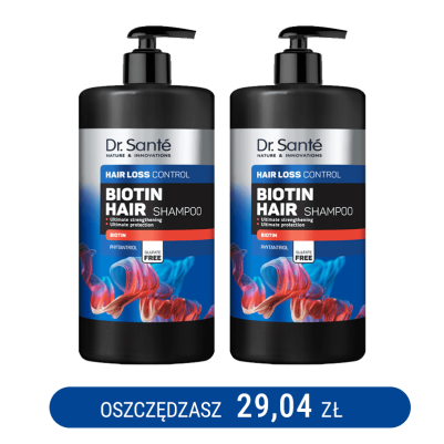 ZESTAW Biotin Hair Szampon Dr. Sante 1000ml x2
