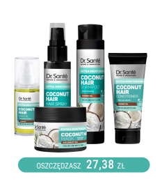 Zestaw do włosów z olejem kokosowym Dr. Sante