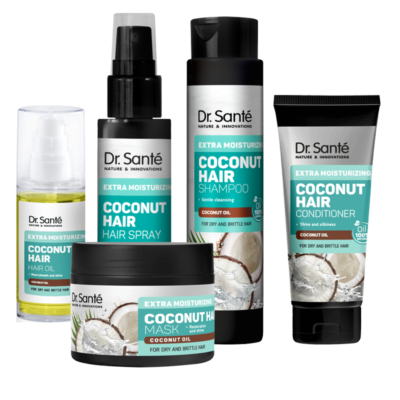Zestaw do włosów z olejem kokosowym