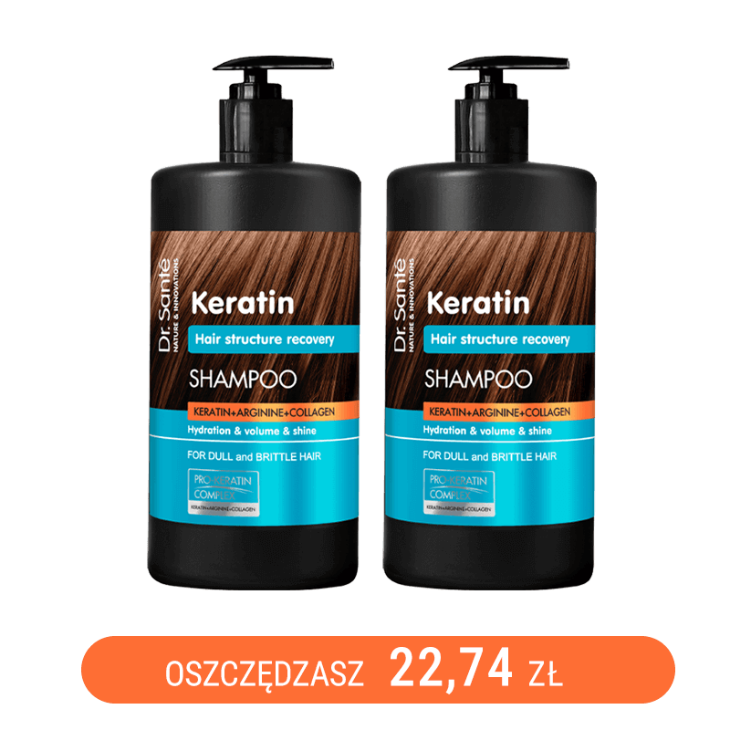 Keratin Szampon Dr. Sante 1000ml x2