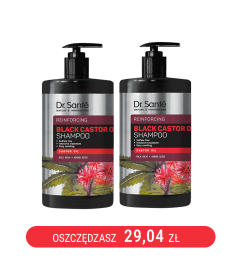 BLACK CASTOR OIL Szampon Dr. Sante x2