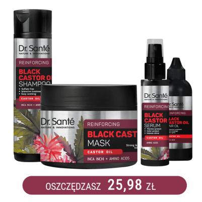 Zestaw z olejem rycynowym Zdrowe Włosy Dr. Sante