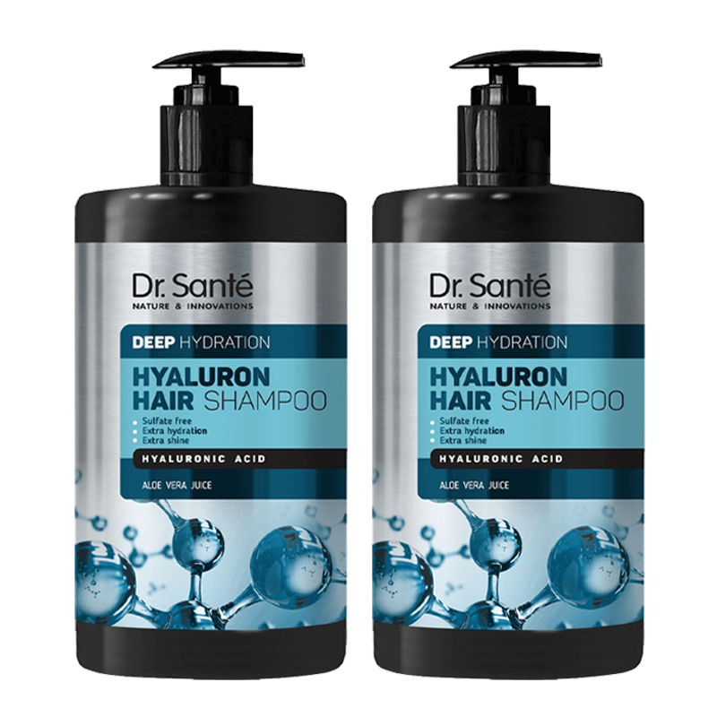 Zestaw HYALURON HAIR Deep hydration Szampon Dr. Sante 1000ml x2