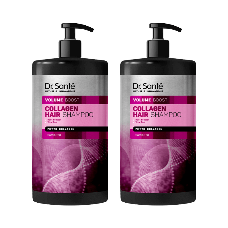 Zestaw COLLAGEN HAIR Volume boost Szampon Dr. Santé x2
