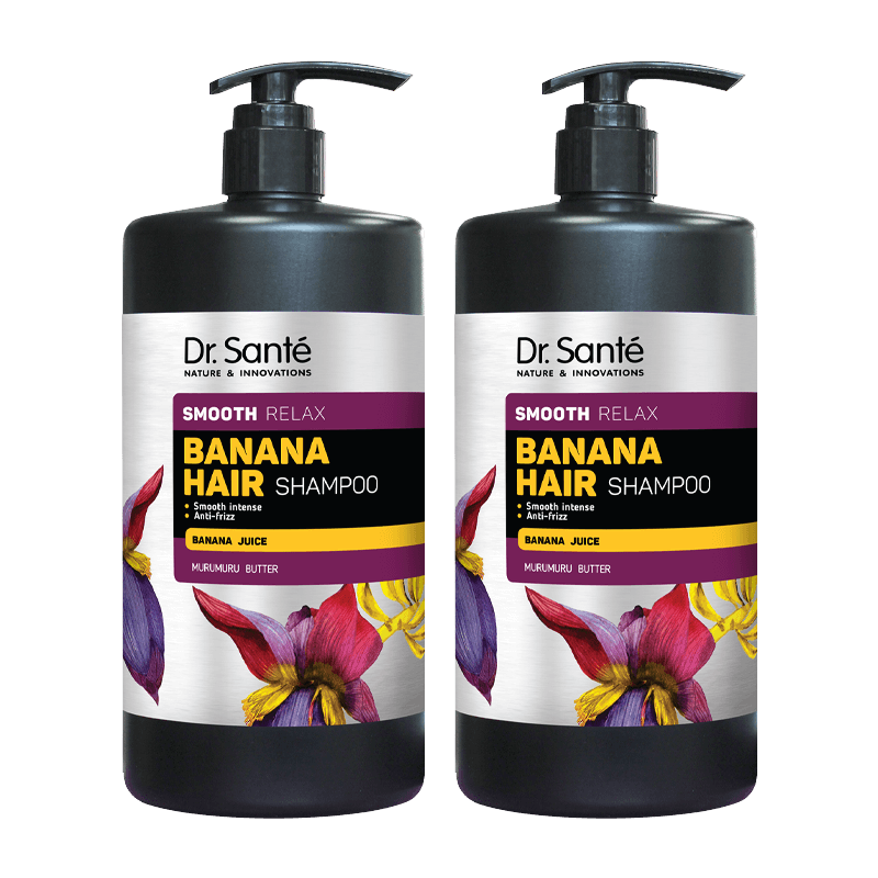 BANANA HAIR smooth relax Szampon Dr. Sante 1000ml x2