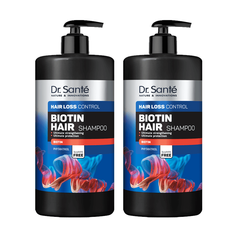 ZESTAW Biotin Hair Szampon Dr. Sante 1000ml x2