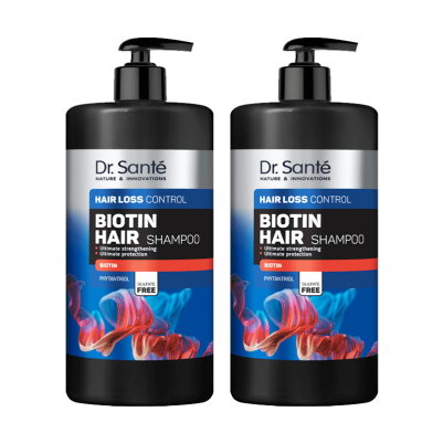 ZESTAW Biotin Hair Szampon Dr. Sante 1000ml x2