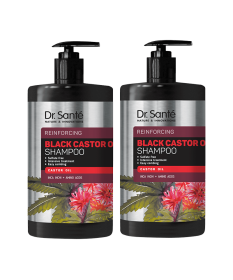 BLACK CASTOR OIL Szampon Dr. Sante x2
