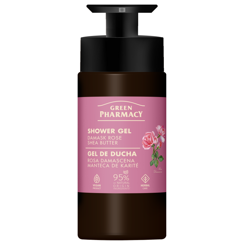 Żel pod prysznic róża damasceńska i masło shea Green Pharmacy 739 ml