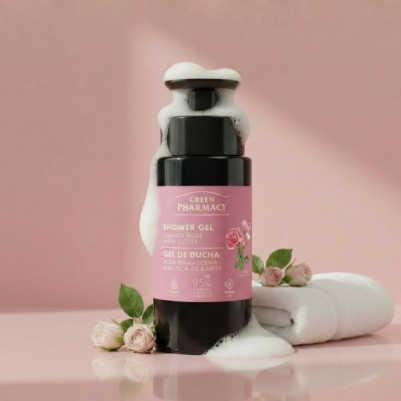 Żel pod prysznic róża damasceńska i masło shea Green Pharmacy 739 ml