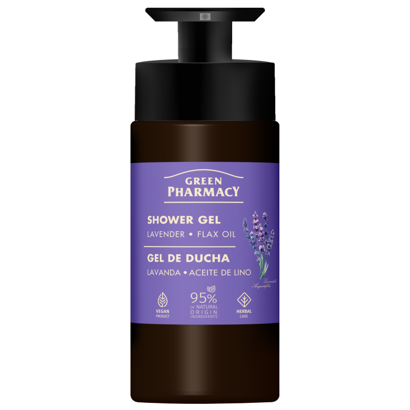 Żel pod prysznic lawenda i olej lniany Green Pharmacy 739 ml